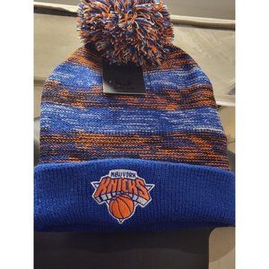 New York Knicks Sweater Cap Beanie Blue and Orange